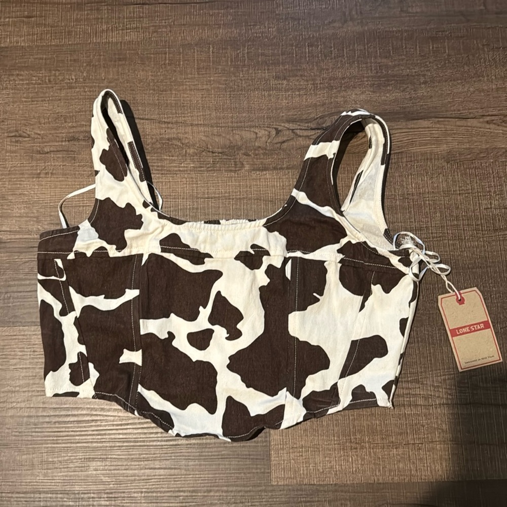 Cow print crop top
